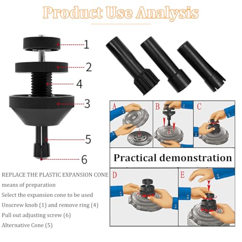 FALVFUN Car Clutch Alignment Tool Kit, Precise Vehicle Single Disc Clutch Plate Correction Tool with 2PCS Plastic Sleeve, Auto Centering Installation Supplies, Universal for SUV RV Truck