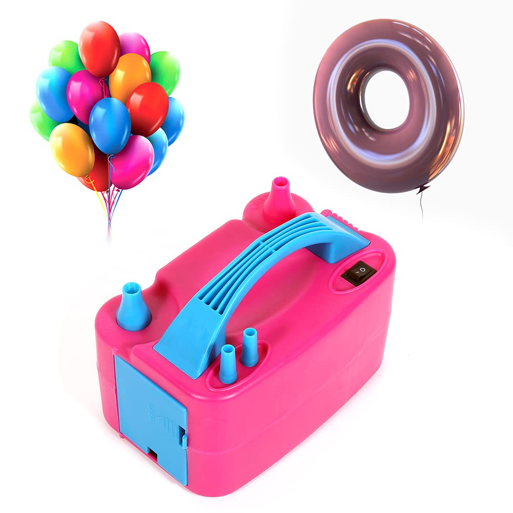 Bomba de globos eléctrica – Inflador de globos – Inflador de globos eléctrico con doble boquilla para globos de látex, 2 modos de funcionamiento, para globos de boda, cumpleaños y fiesta