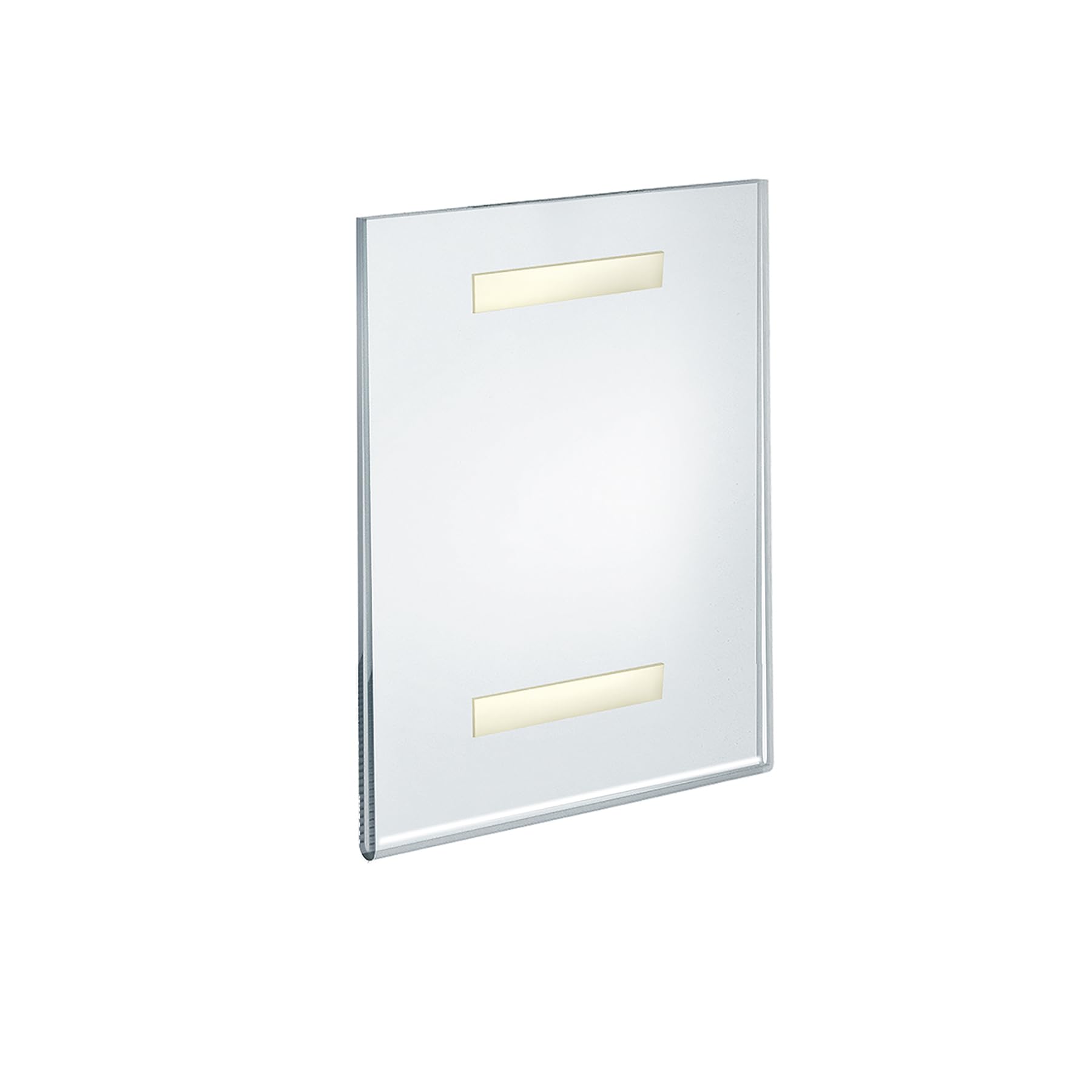 Azar Displays 122021-50PK - Soporte adhesivo de acrílico transparente para letreros de pared, marco vertical de 8.5 x 11 pulgadas para carteles de oficina, volantes, placas de identificación y