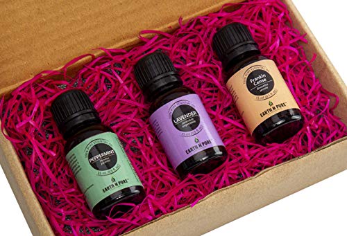 Image of Earth N Pure (Frankincense,peppermint & Lavender) Essential Oils | Pack Of 3 (15 ml each) | 100% Pure, Undiluted, Natural And Therapeutic Grade - Perfect for Aromatherapy, Skin Therapy & More