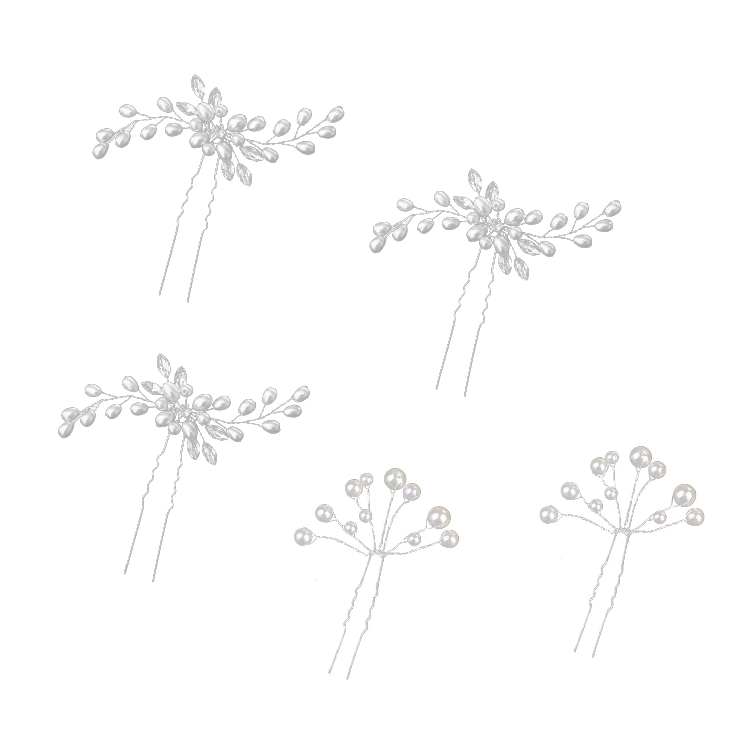 3 pinzas para el cabello de novia con 2 tocados de novia, pedrería, flores, cristales, damas de honor, horquillas para el cabello de novia, accesorios de boda, festival, fiesta.