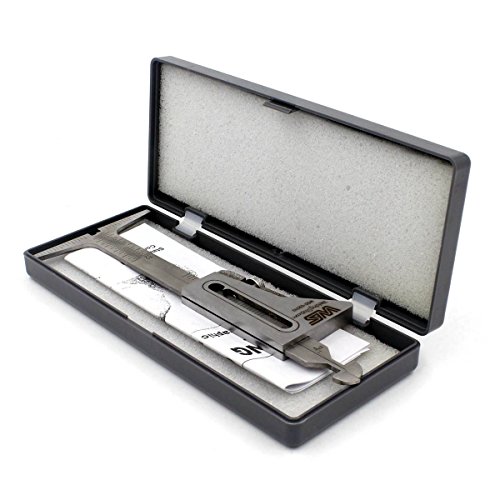 Calibrador de soldadura Hi-Lo para espesor de tubería, desalineación interna, ángulo de bisel y medición de longitud de filete en pulgadas/mm miniatura 7