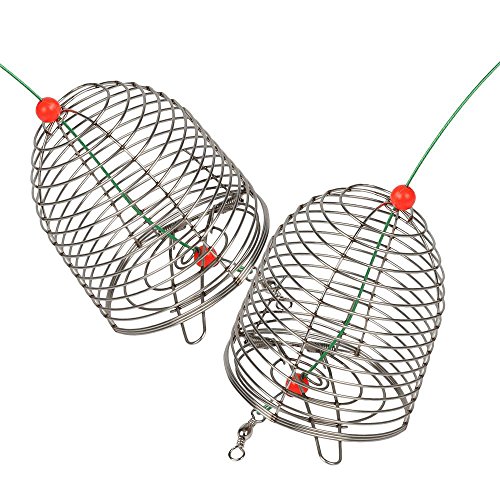 Vivian Fishing Bait Trap Cage Feeder Basket Lures Bait Fishing Accessories 5 PCS - Thumbnail 2