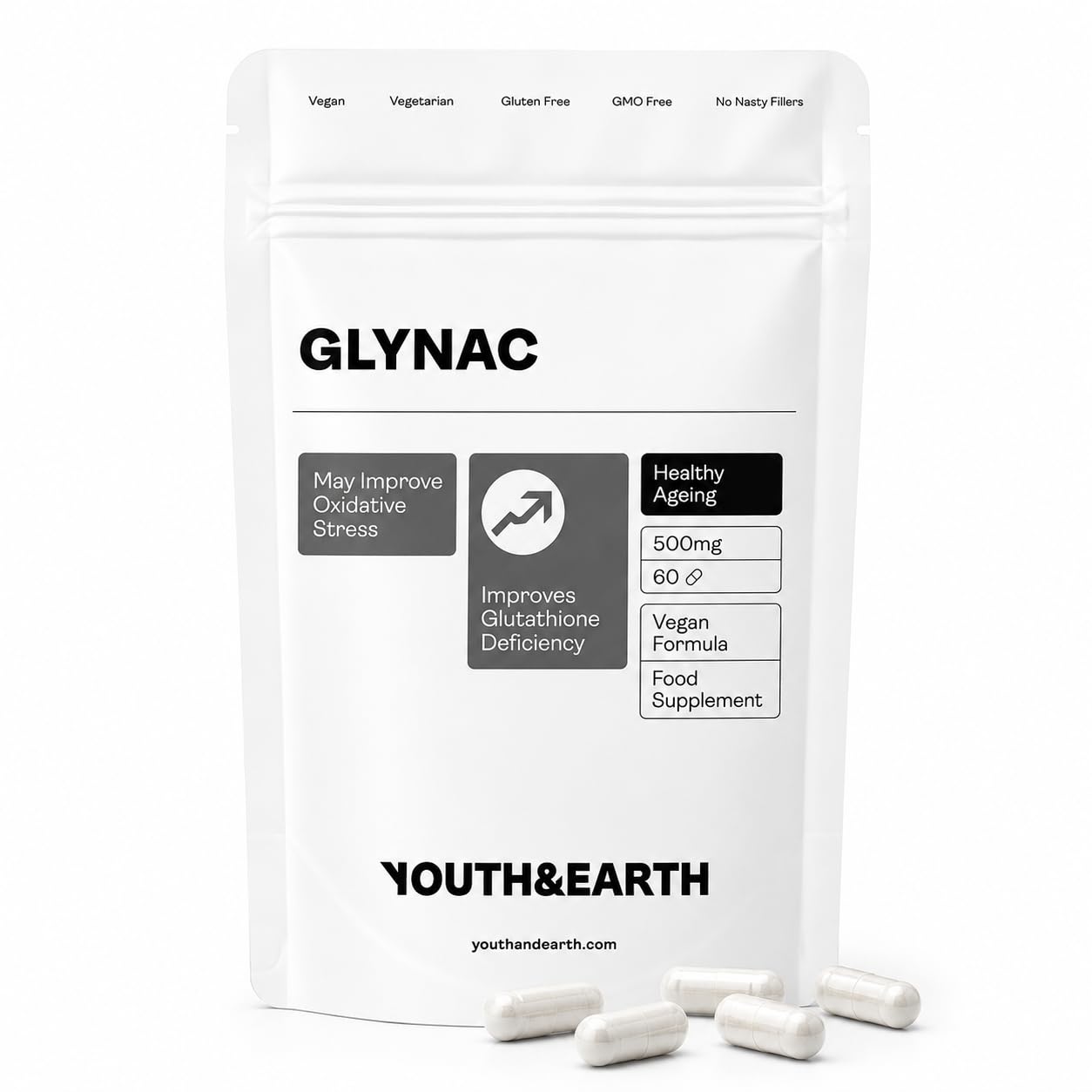 youth and earth glutathione Youth & Earth Glynac (NAC and Glycine) 500mg (60 Capsules) : Amazon.de:  Health & Personal Care