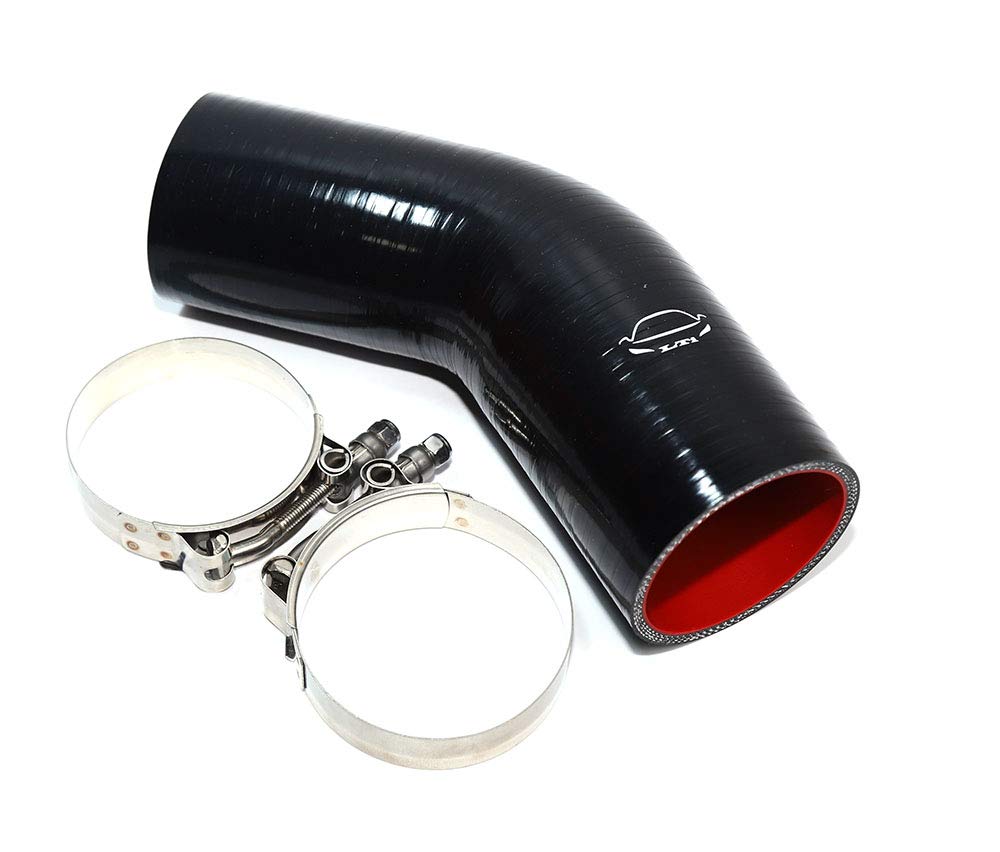 45 Degree Silicone Hose Elbow - 4-Ply Reinforced, 2.75" ID, For Turbo/Intercooler Piping With T-Bolt Clamp