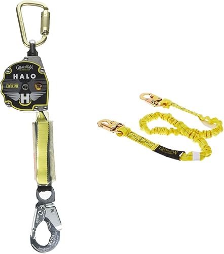 Guardian Fall Protection 10900 Cinta de nailon de 11 pies y 1 pulgada con mosquetón