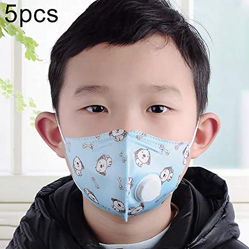5Pcs Cute Kids Anti Haze Dust Protection Face Face protection with Air Valve