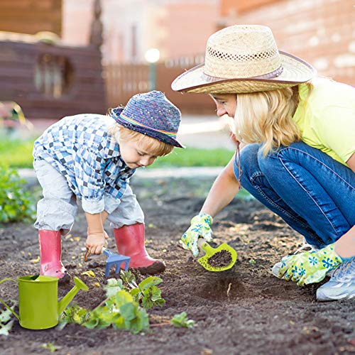QINGFANGLI Kids Gardening Tool Set, 7pcs Garden Tools for Kids, Shovels, Watering Can, Gloves, Outdoor Beach Toys for Boys and Girls