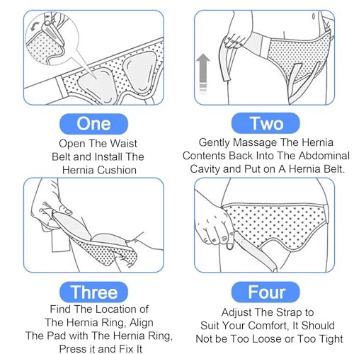 2 Piezas Faja Soporte para Hernia con Almohadilla Extraíble miniatura 7