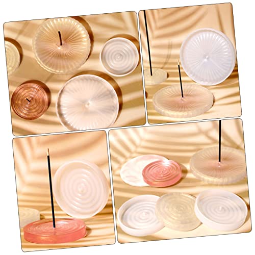 COHEALI Enfeites De Artesanato 6 Peças Molde De Placa De Moldes De Suporte De Trinket Prato De Silic