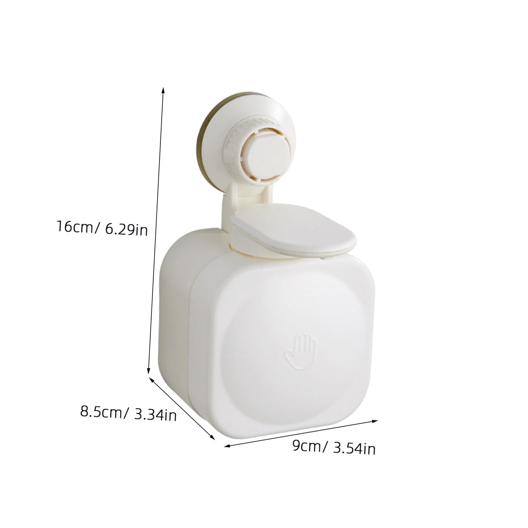 TOYANDONA Dispenser Sapone da Parete con Ventosa Bianco Dosatore Manuale per Bagno e Doccia Capacità Facile da Premere Adatto Superfici Lisce come Piastrelle e Vetro