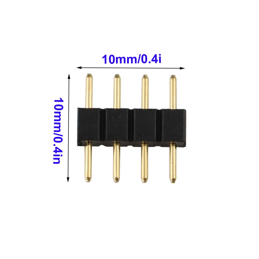 Connecteur De Bande LED RGB 5050 LED Strip Connector 4 Broches Connecteur Ruban LED Rallonge LED