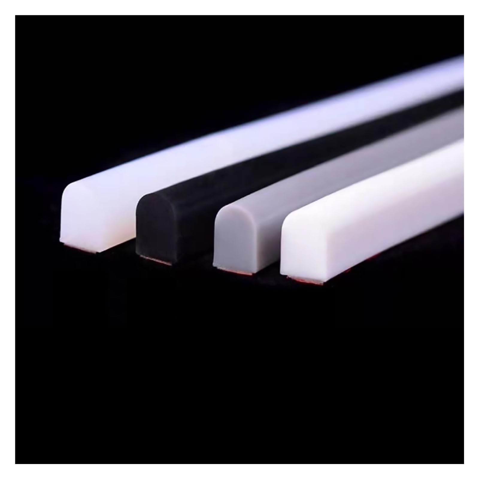 Tira de sellado impermeable para mampara de ducha para habitación húmeda, junta flexible de barrera de silicona para baño, 1,5 x 2 cm