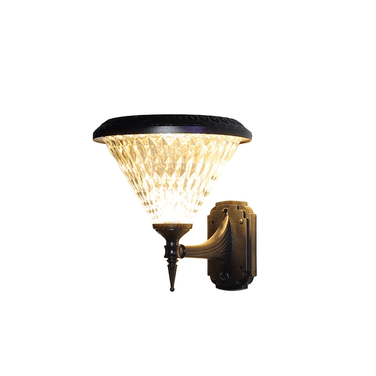 Lampe extérieure étanche et solaire de 35,5 cm pour illuminer une façade de maison