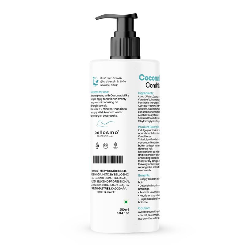 Image of Coconut Conditioner With Natural Coconut Extracts For Soft Smooth And Manageable Hair Suitable For All Hair Types-250 ML