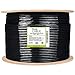 TRUE CABLE Cat6 Direct Burial Outdoor Bulk Ethernet Cable, Shielded F/UTP, 1000ft, Black, 23AWG Solid Bare Copper, Heavy Duty Outdoor, Waterproof, UV, 550MHz, PoE++ 100W (4PPoE), ETL Listed