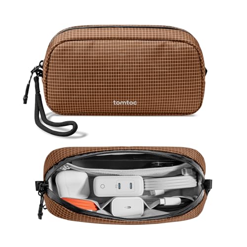 Image of tomtoc Electronics Organizer Travel Case Performance, Water Resistant Bag Cable Tech Pouch Accessories, Carry Storage for Cord, Phone, Cables, Airpods, USB Flash Drive, Daily Items