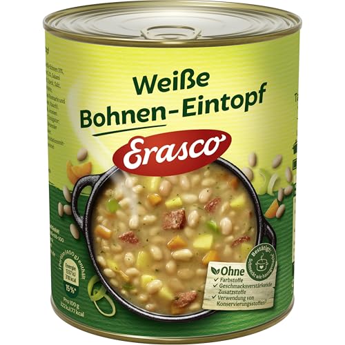 Erasco Weiße Bohnen-Eintopf (800g) In rund 5 Minuten fertig Mit viel Gemüse Ohne Schnickschnack - Einfach lecker