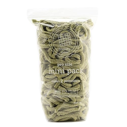 Harrisville Designs Friendly Loom Potholder Cotton Loops 10 Inch Pro Size Loops Make 2 Potholders, Weaving Crafts for Kids and Adults-Leaf