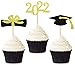 Unimall Global 36 pezzi 2021 Graduation Cupcake Toppers Glitter Classe 2021 Graduation Cake Toppers 2021 Graduation Cake Toppers 2021 Gradi Decorazione per Torte Accessori di Laurea