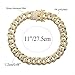 kelistom Cuban Link Anklet Bracelet for Women Men Hip-hop 18K Gold/White Gold Plated Iced Out Rhinestones Filled Chain Ankle Bracelets, 9