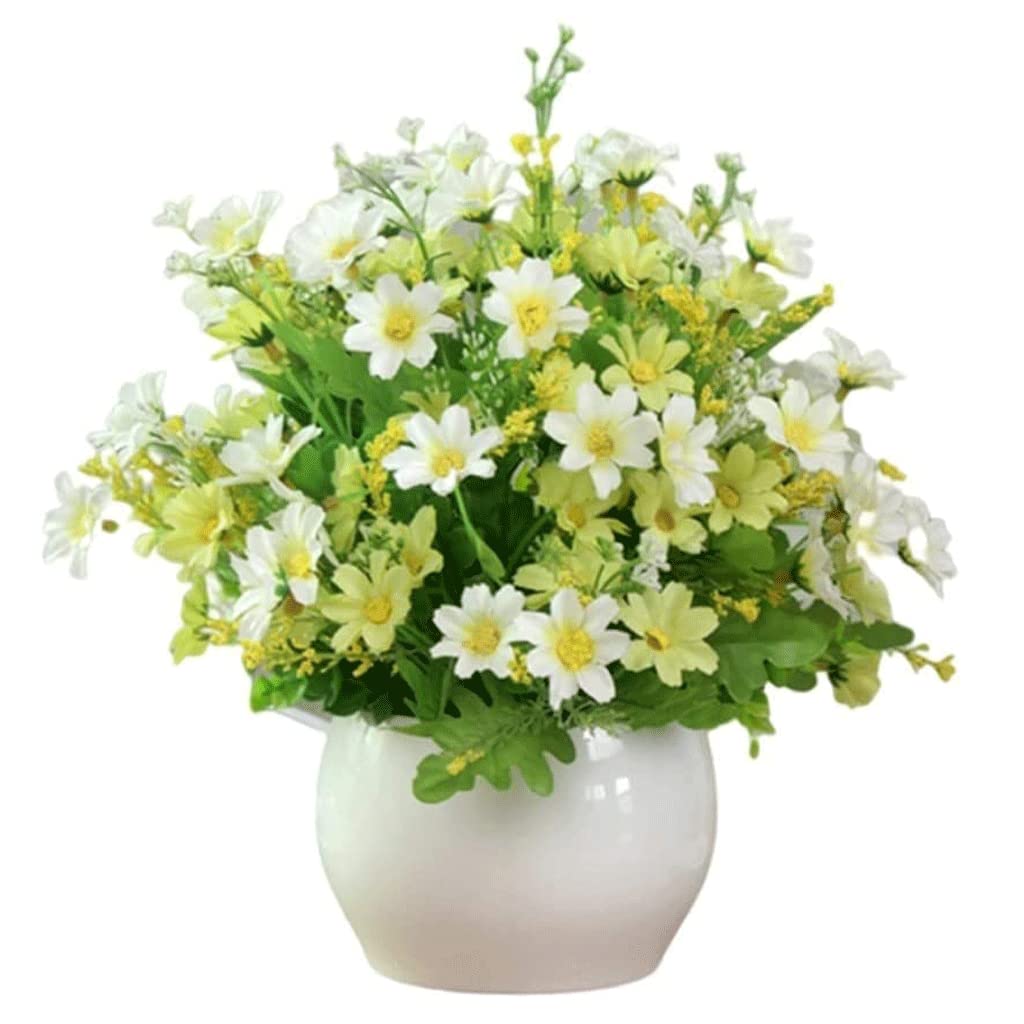 MYUYEE Artificial Flowers For Decoration Artificial Flower Set Fake Flowers Bonsai Artificial Fake Flowers Plants Flower Bouquet For Home Office Wedding Decoration Artificial Fl