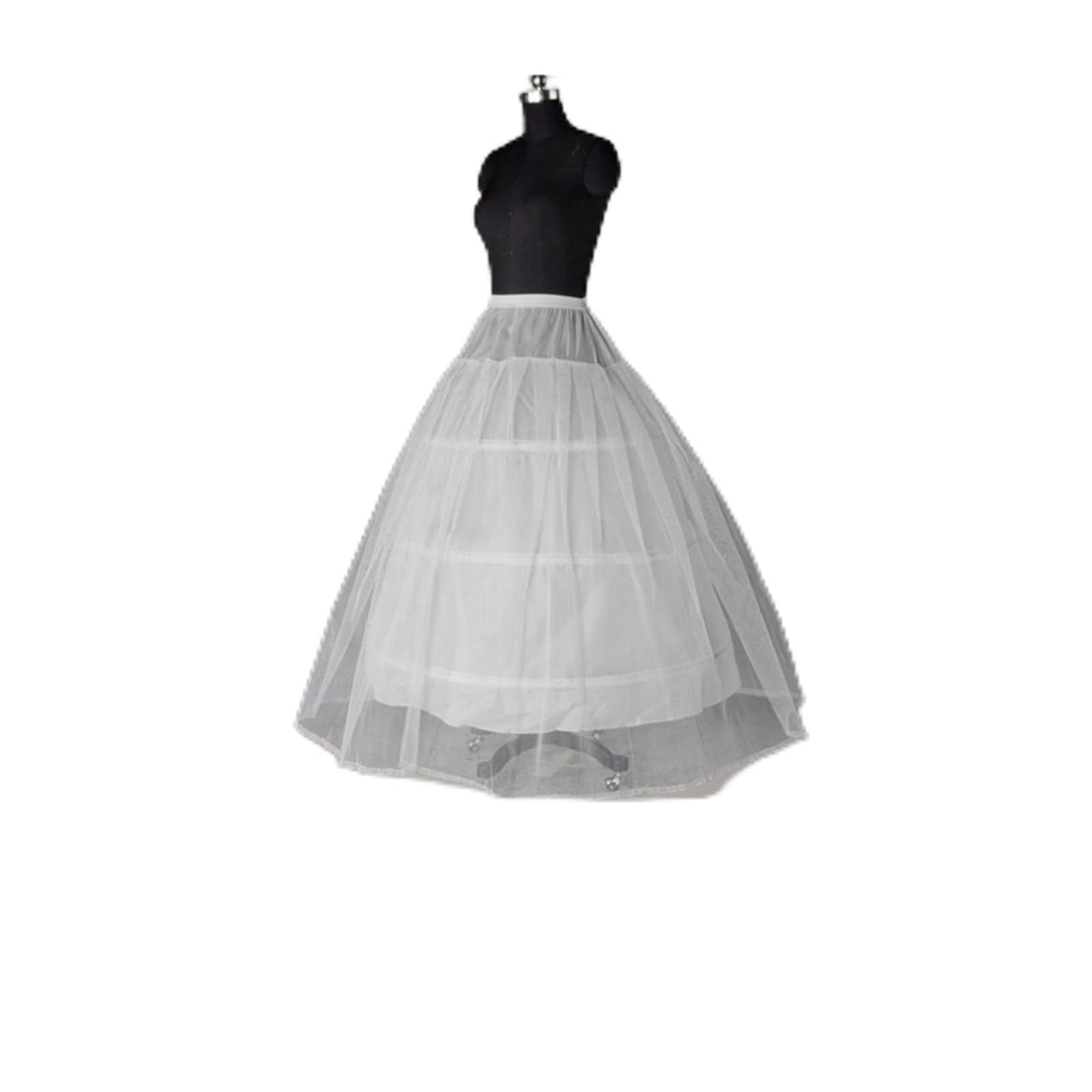 Hredwep Bridal Wedding Dress Petticoat 3 Hoops 1-layer Yarn Skirt Women Co