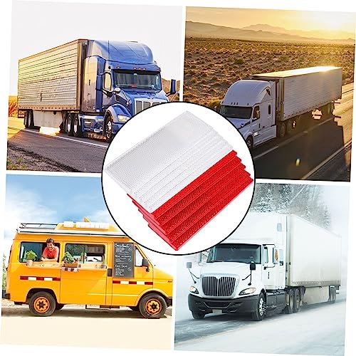 10 piezas de tiras reflectivas adhesivas para auto rojo y blanco miniatura 6