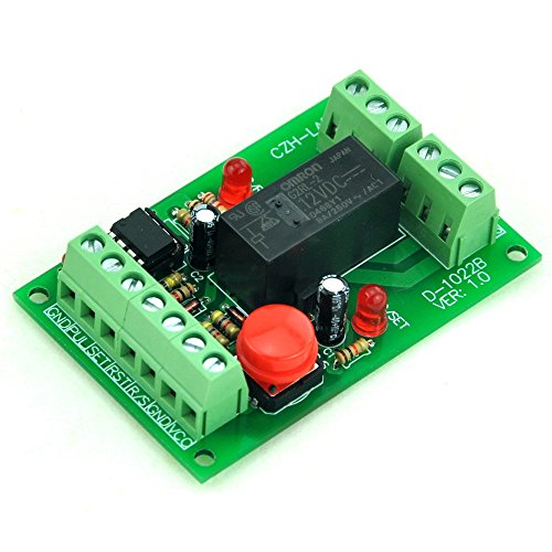 Electronics-Salon Panel Mount Momentary-Switch/Pulse-Signal Control Latching Dpdt Relay Module,12V #TOP1