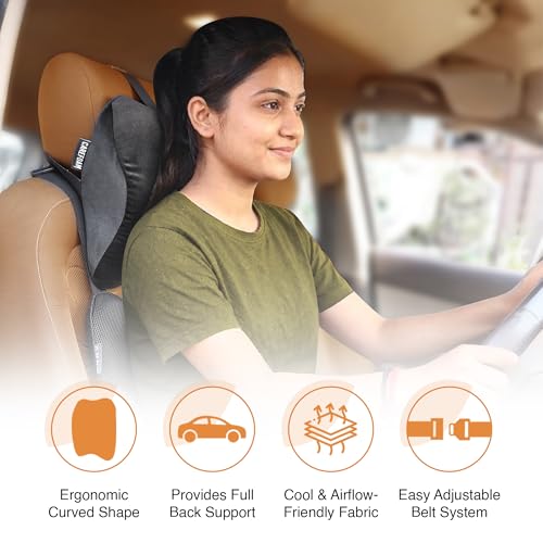Image of CareFoam Ultimate Car Comfort Combo | Memory Foam Neck Support Pillow, Lumbar Back Support & Seat Wedge Cushion Set of 3 | Ergonomic Neck, Back Hip Support for Driving, Daily Commutes | Universal Fit