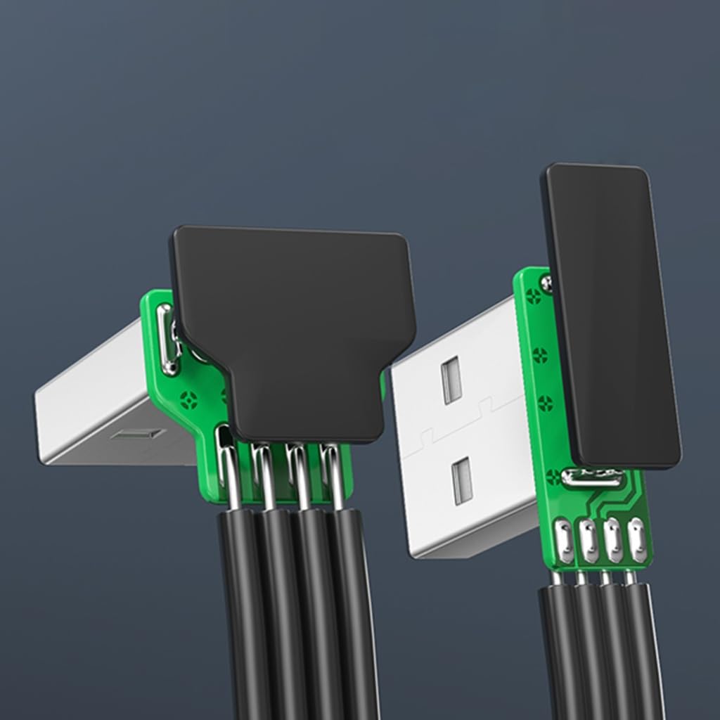 Elastyczny silikonowy płaski kabel micro USB ze złączem 90 stopni dla łatwego użytkowania