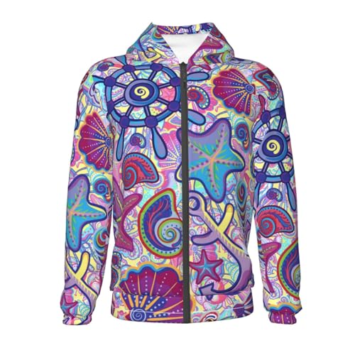 Cute Nautical Kids Pullover Hoodies Boys Zip Up Sweatshirts Girls Athletic Clothes with Pocket2