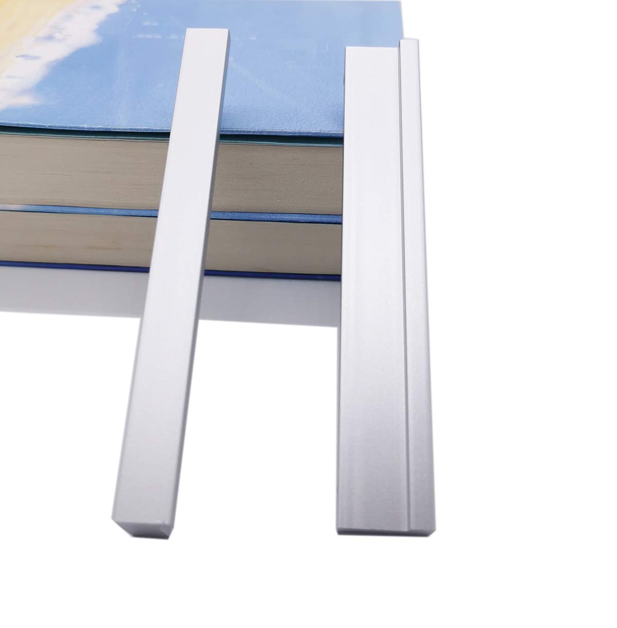 Qrity 10x Manija de La Puerta del Gabinete Armarios Armarios Juego de Manijas para Muebles de Cocina para El Hogar Perillas de Hardware, Aleación de aluminio, Distancia del Agujero 96mm, Plateado