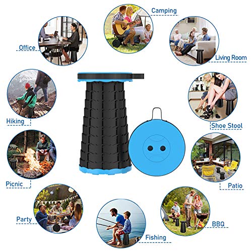 WELLXUNK Sgabello Telescopico,Sgabello Pieghevole