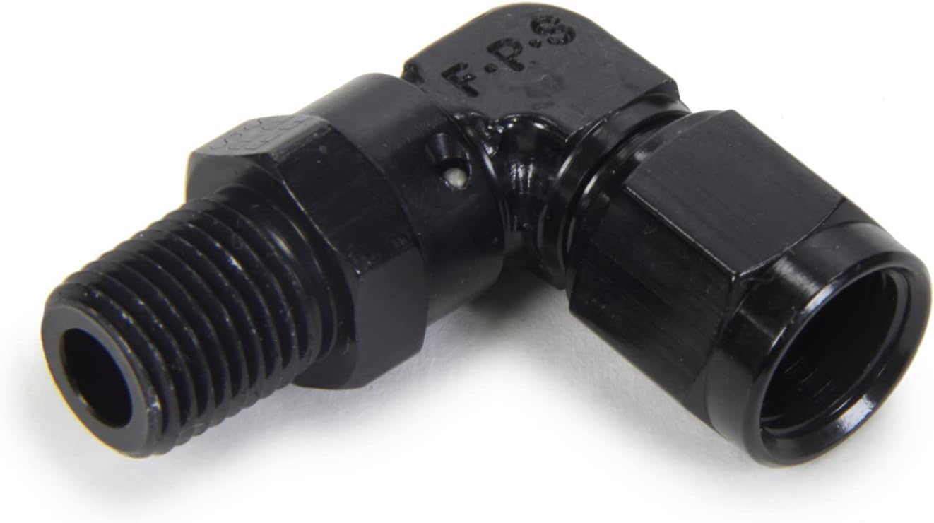 Fragola Performance Systems 499406-BL #6 Female Swivel To 1/4 Mpt - 90 Black