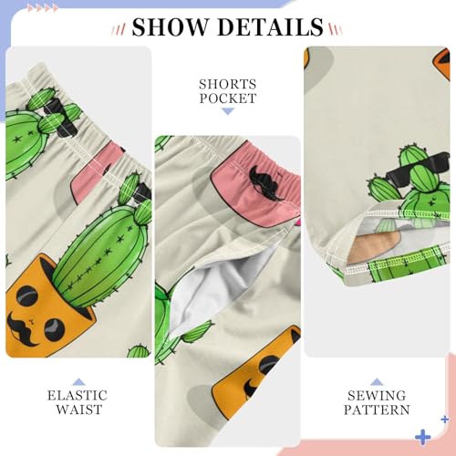 J JOYSAY Cool Cactus Pot Beige Pajamas Pants Soft Long Pajama Bottoms Lounge Sleep Pants Size S-XL4