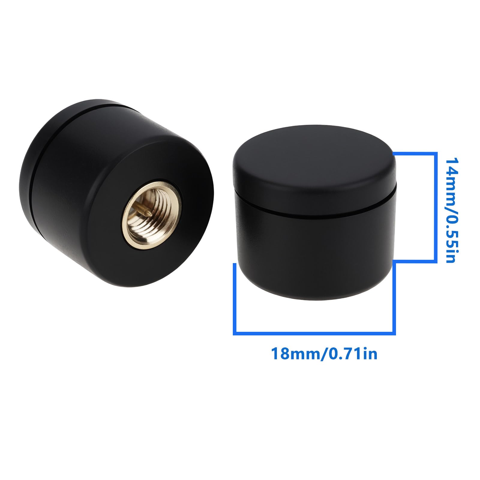 ECSiNG 4 Pezzi SMA Mini Antenna 14x18mm 2.4GHz 3dBi 50W Compatibile Con D-Link Nero