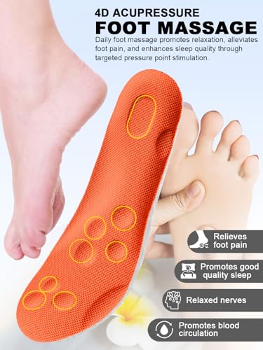 Image of 4D Cloud Insoles for Men, Arch Support Insoles, Memory Foam Insoles, Steppers Insoles Shock Absorption and Cushioning Sports Shoe Insoles for Foot & Joint Support (Orange, Men 8-14(12.4 Inch)
