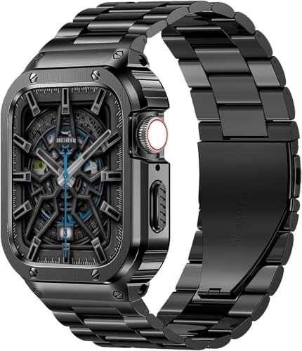 Image of MioHHR Stainless Steel Band and Case for Apple Watch Band 42mm Series 11 10