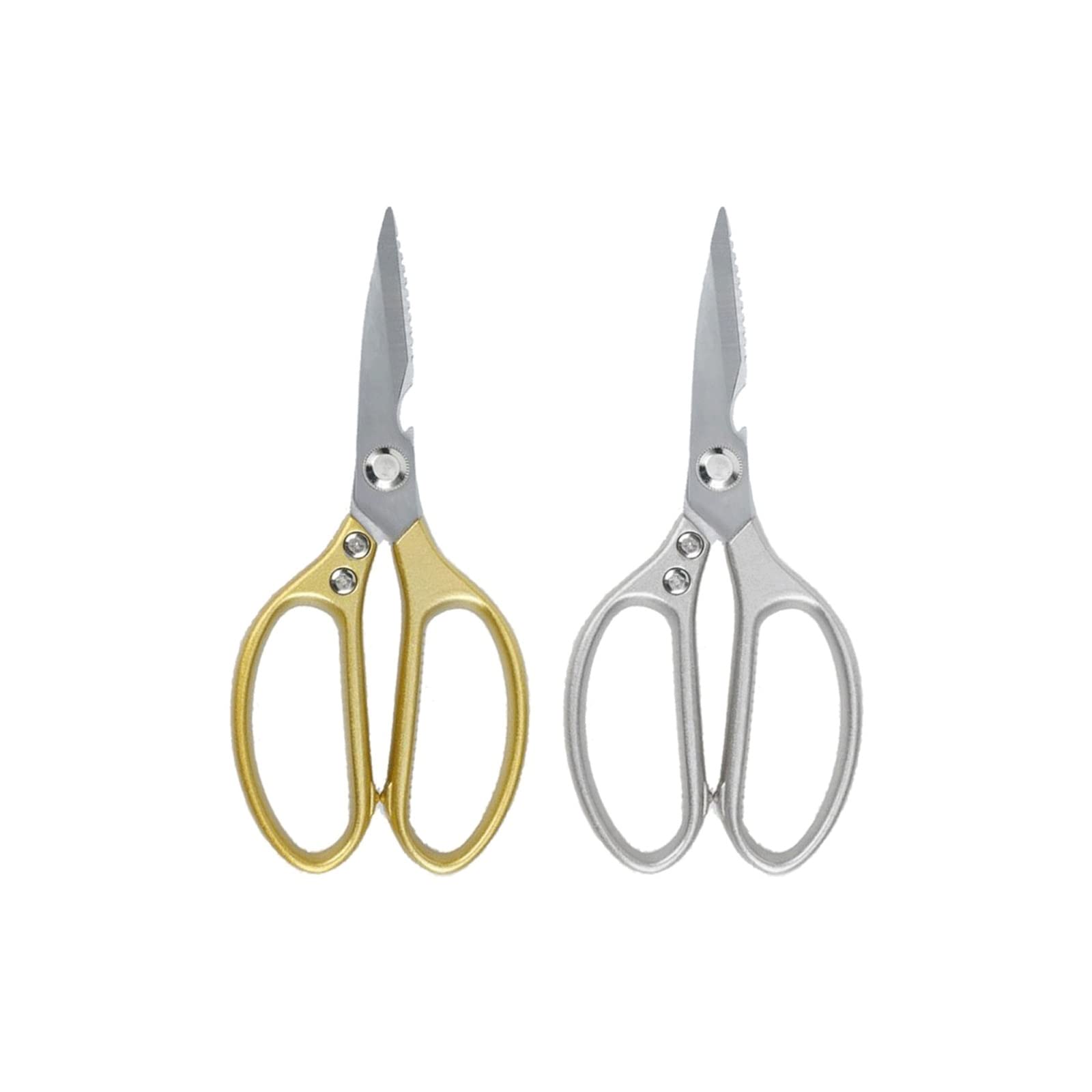 Forbici da cucina Forbici da cucina resistenti adatte per forbici per pollo, pesce e alimenti Forbici da cucina (oro argento)