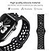 OriBear Compatible for Apple Watch Band 44mm 42mm, Breathable Sporty for iWatch Bands Series 5/4/3/2/1, Watch Nike+, Various Styles and Colors for Women and Men(M/L,Grey-Black)