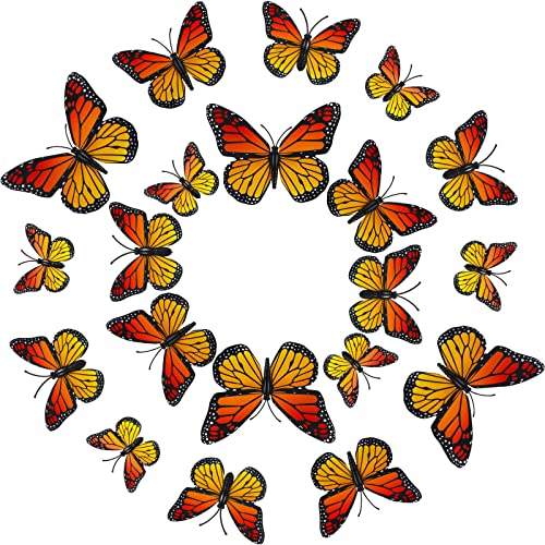 Pinces à cheveux papillon orange 3D à fort maintien pour look Halloween Kawaii