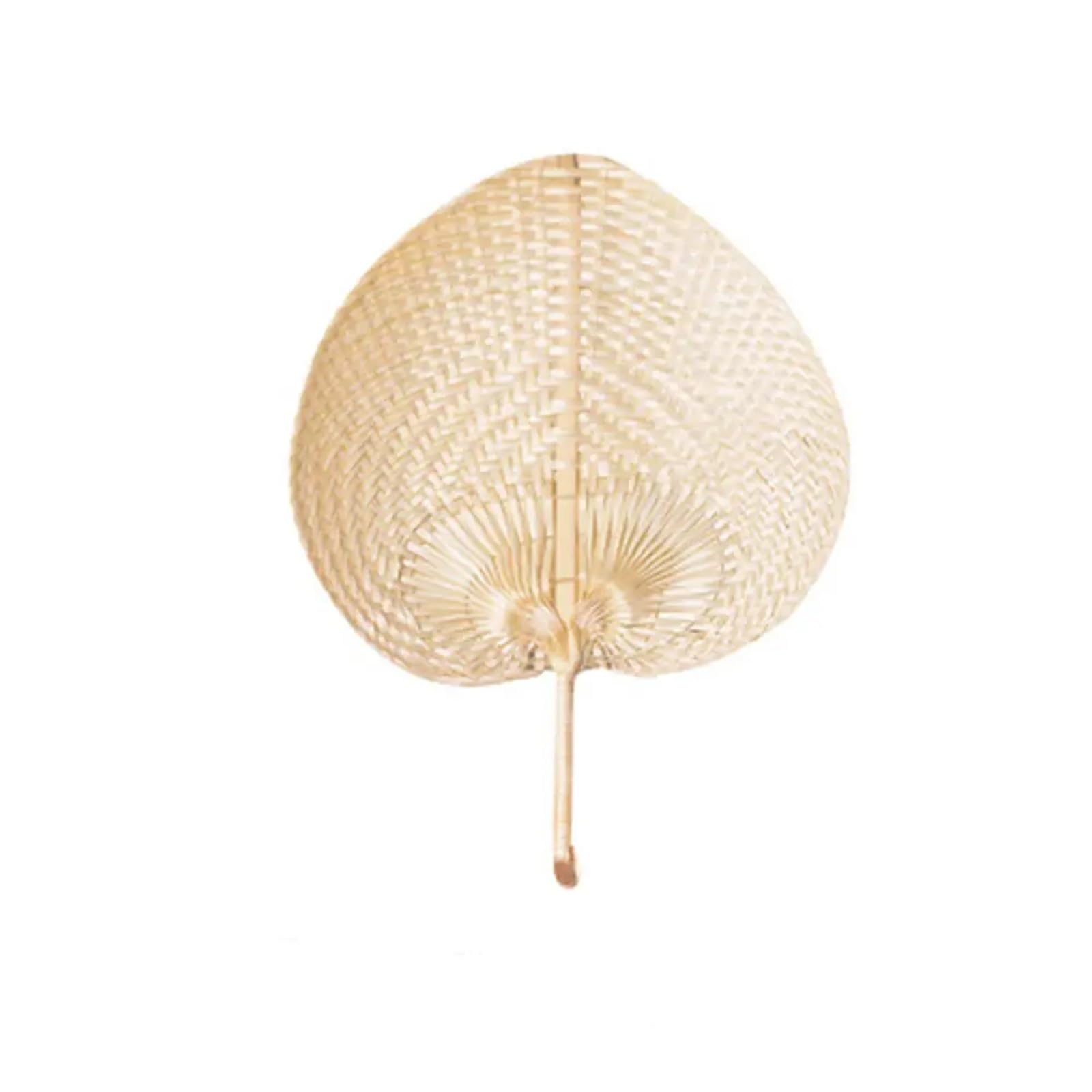 Woven Hand Fan, Bamboo Straw Woven Hand Fan 43x26cm Multicolor(Nature)