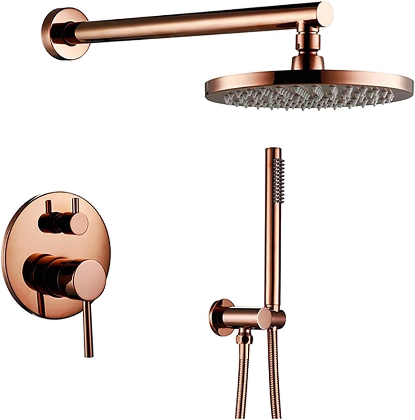 Colonne de douche or rose encastrée pour créer un spa moderne chez soi