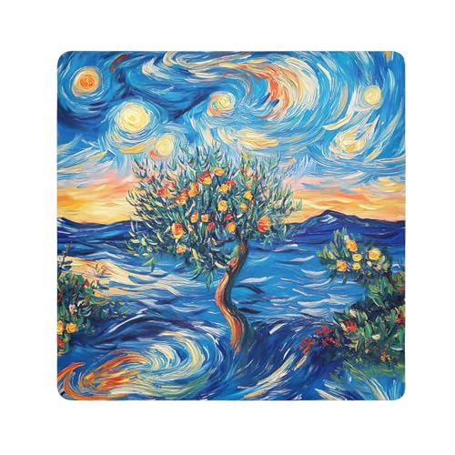 ODAWA Camera Lens Wrap Cloth Starry Tree Blue Self-adhesive Cloth 13.8