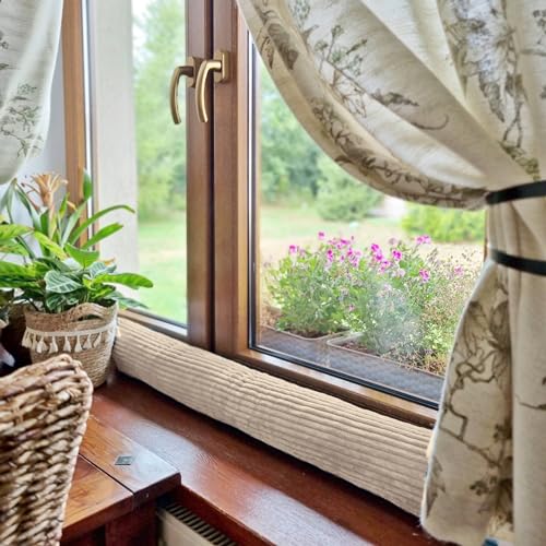 4L Textil Zugluftstopper Cord Durchzugstopper Windstopper für Türen und...