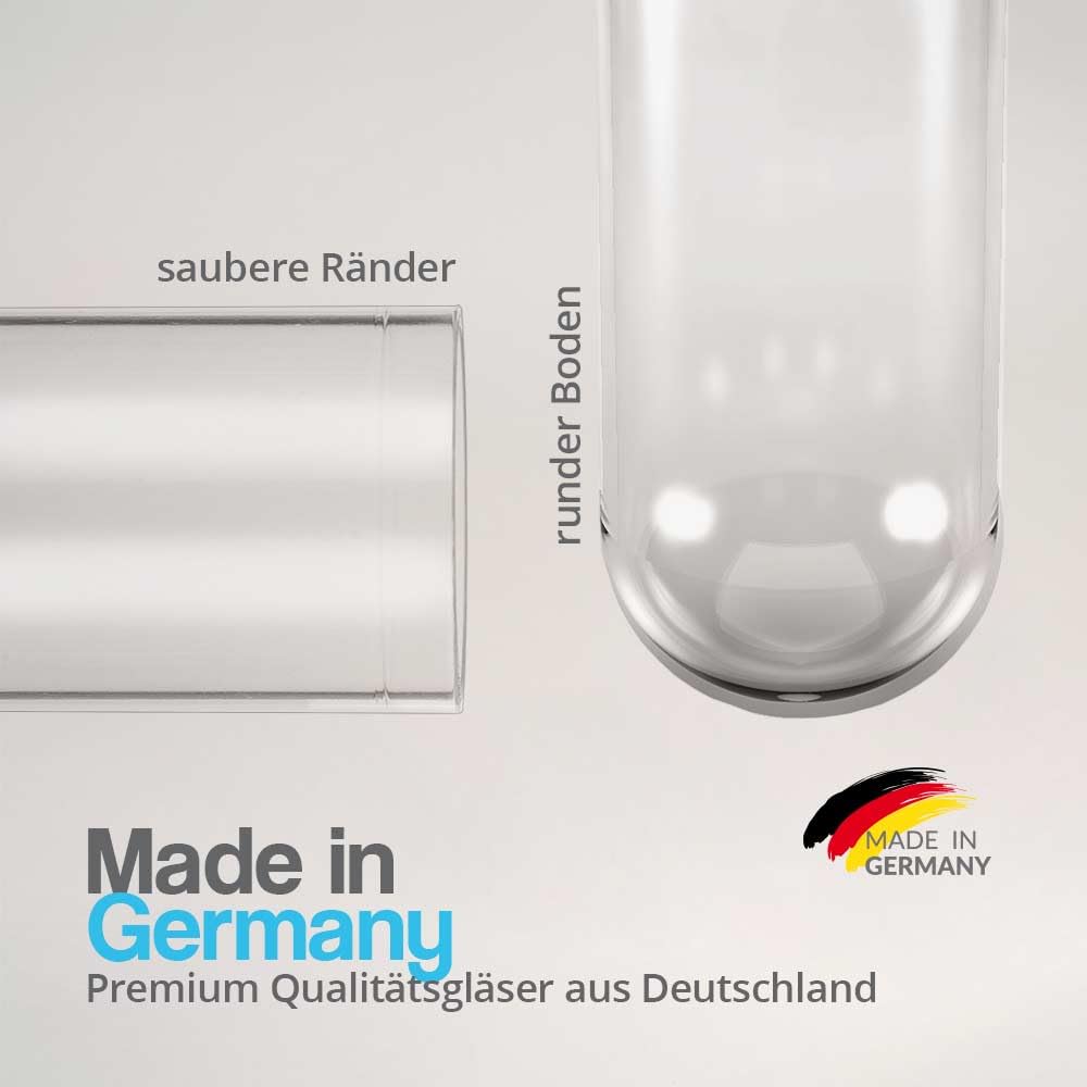 Tuuters 100 Kunststoff Reagenzglas mit Korken, Schnur, Etikett Anhänger Reagenzgläser für DIY, Gewürze Blumen-Samen (100x21mm)