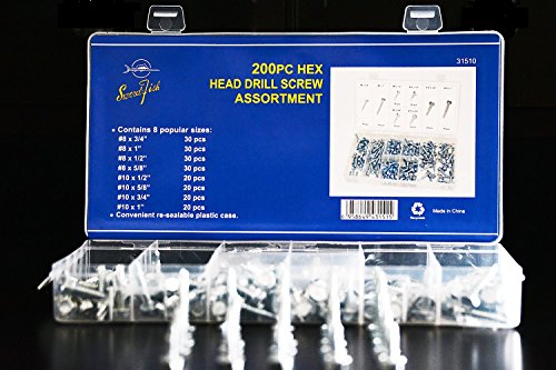 Tornillos autoperforantes cabeza hexagonal 200 pcs miniatura 3
