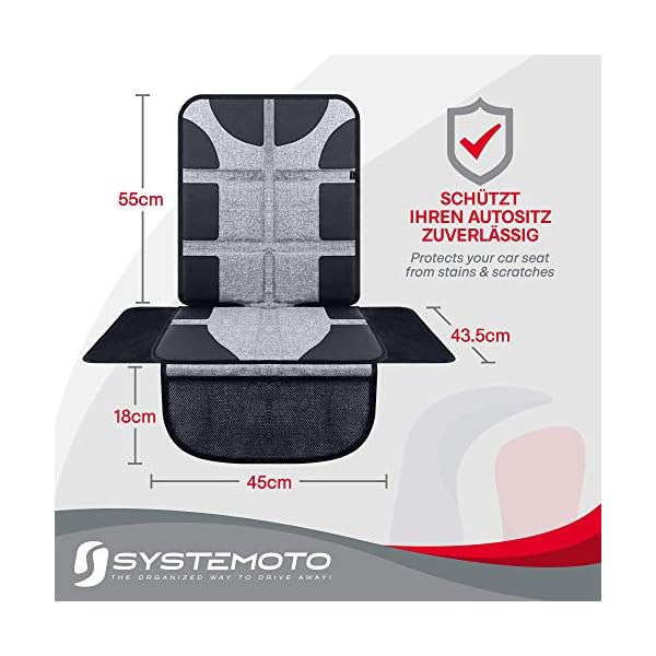SYSTEMOTO Auto Sitzschoner für Kindersitze - Erstklassige Kindersitzunterlage in universeller Passform, Isofix-geeignet… – Bild 4