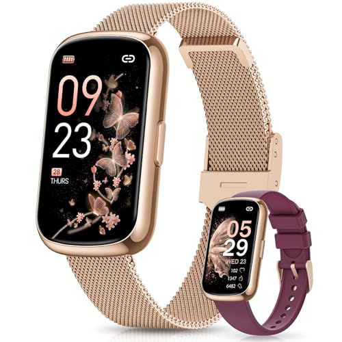 Migliore Smartwatch : Sportwatch, Fitness Tracker, Smartband | Quale Orologio Intelligente Comprare | 2024 NAIXUES Smartwatch Donna, IP68 Orologio Fitness con 24 Modalità Sport, Ciclo Mestruale, Cardiofrequenzimetro, SpO2, Sonno, Activity Tracker Passi Calorie, Notifiche, Smartband per Android iOS Oro Rosa